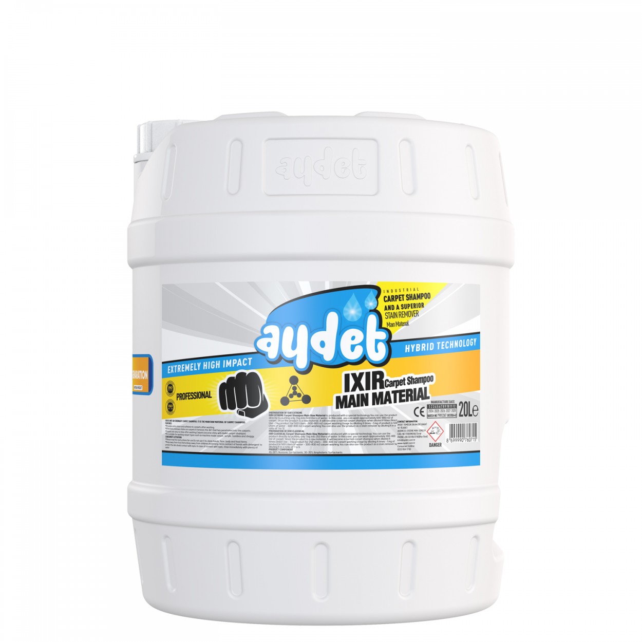 Aydet Pro Ixir Extreme Carpet Shampoo Raw Material 20 Kg