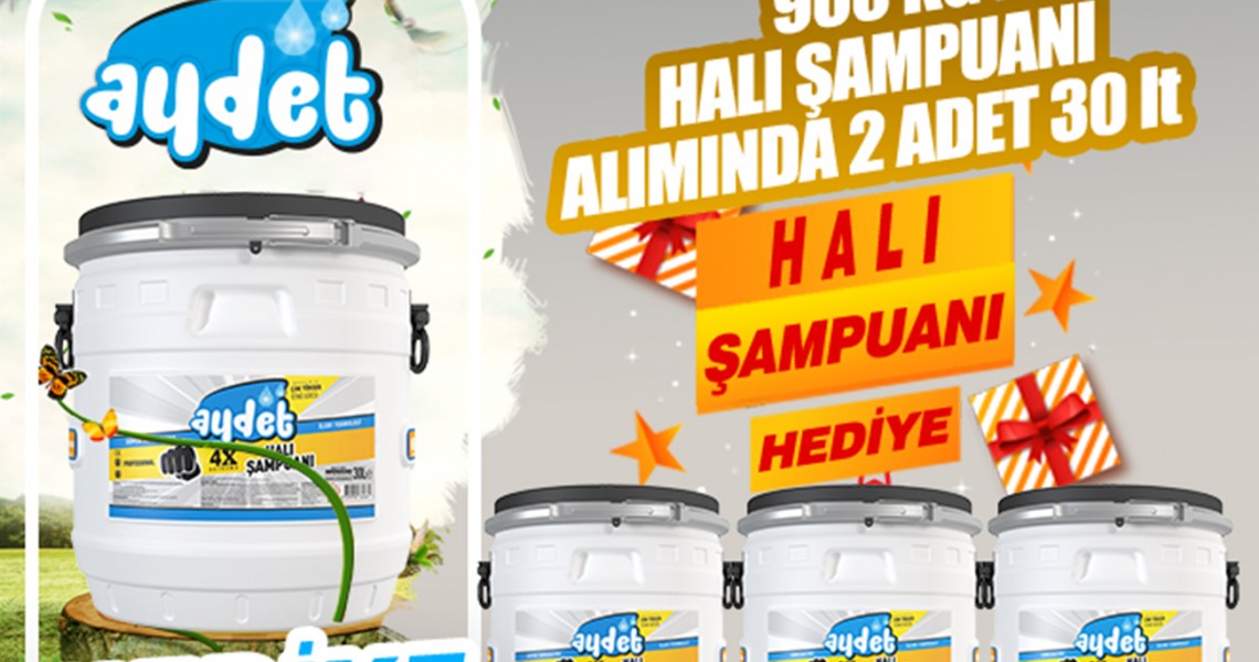 900 kg Halı Şampuanı Alımına 60 Lt Halı Şampuanı Hediye