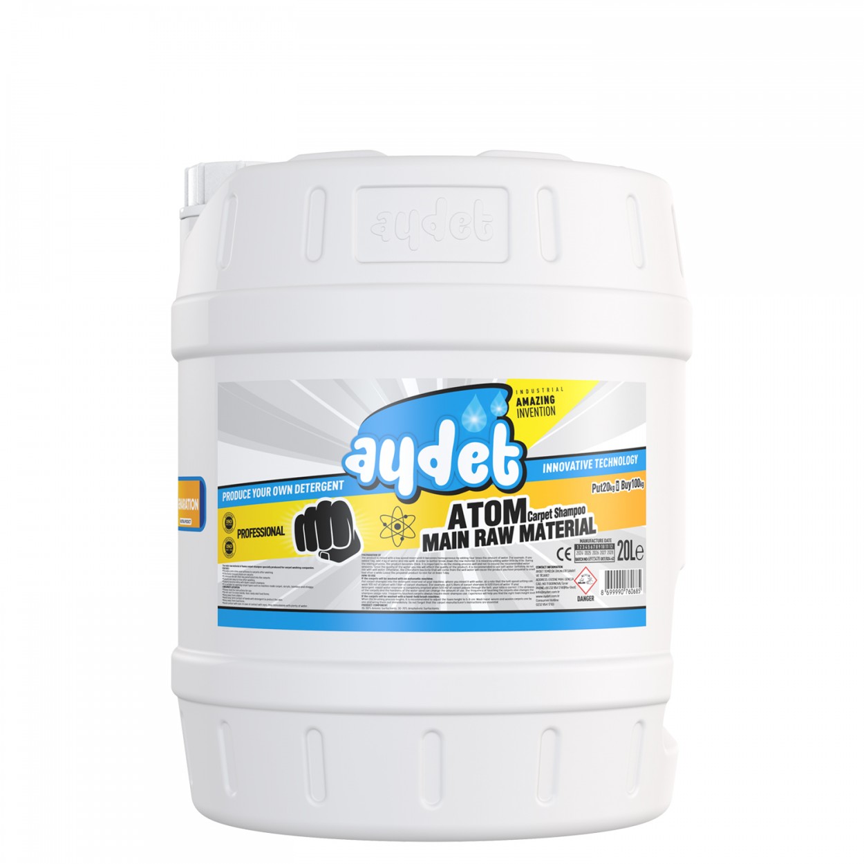 Aydet Pro Atom Halı Şampuanı Ana Hammadde 20 Kg Aydet Pro Atom Halı Şampuanı Ana Hammadde 20 Kg